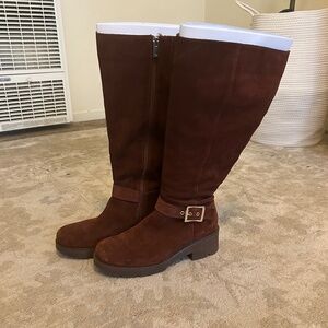 Naturalizer Darry Suede Boots, 8 wide calf